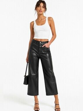 Wilfred Melina Cropped Faux Leather Pants 6